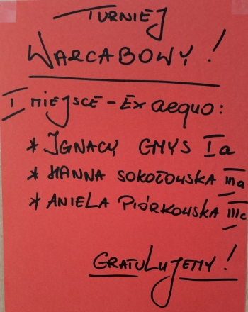 zwycięzcy turnieju warcabowego