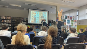 wyjście do biblioteki pedagogicznej w pruszczu gdańskim na prelekcję o ignacym janie paderewskim