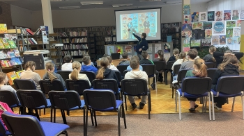 wyjście do biblioteki pedagogicznej w pruszczu gdańskim na prelekcję o ignacym janie paderewskim