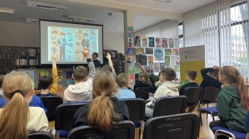 wyjście do biblioteki pedagogicznej w pruszczu gdańskim na prelekcję o ignacym janie paderewskim