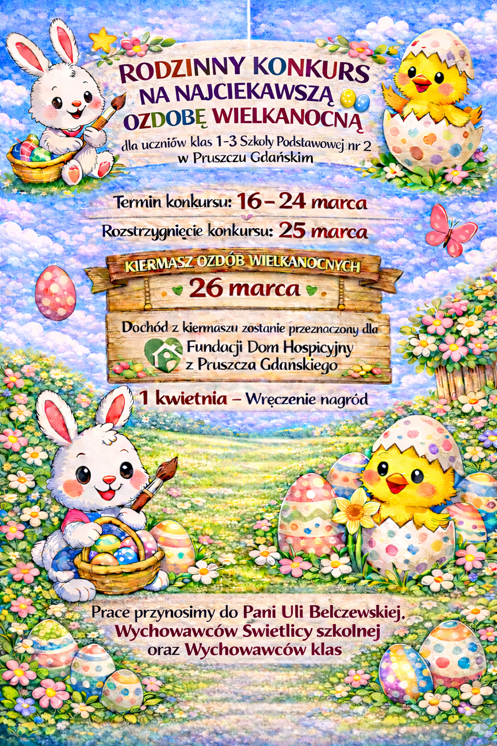 Regulamin rodzinnego konkursu na NAJCIEKAWSZĄ OZDOBĘ WIELKANOCNĄ