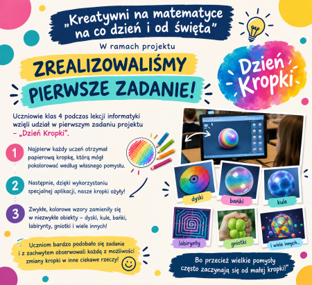 Dzień Kropki – kreatywna informatyka w klasach 4