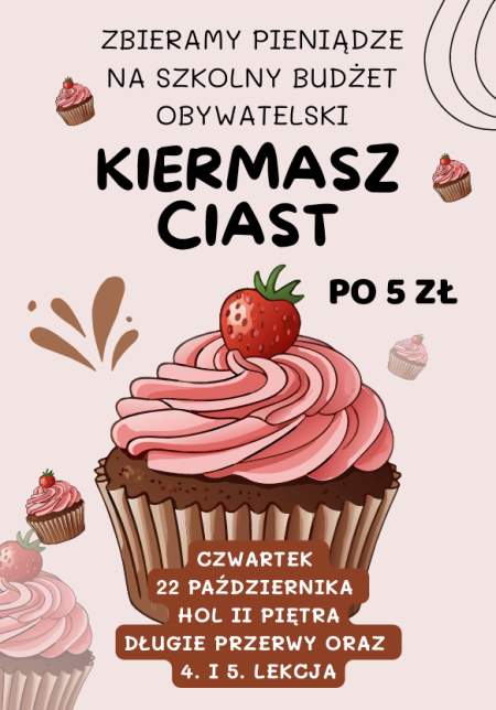 Zaproszenie na kiermasz ciast