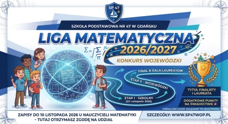 Liga Matematyczna - konkurs skierowany dla uczniów klas 6-8