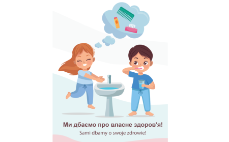 Broszura w języku polskim i ukraińskim ''Sami dbamy o swoje zdrowie'' dla dzie
