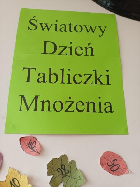 OBCHODY ŚWIATOWEGO DNIA TABLICZKI MNOŻENIA