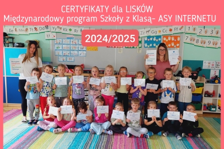 Certyfikaty ukończenia Miedzynarodowego Programu ASY Internetu 