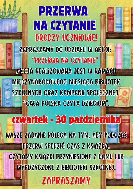 PRZERWA NA CZYTANIE – dołącz do nas!